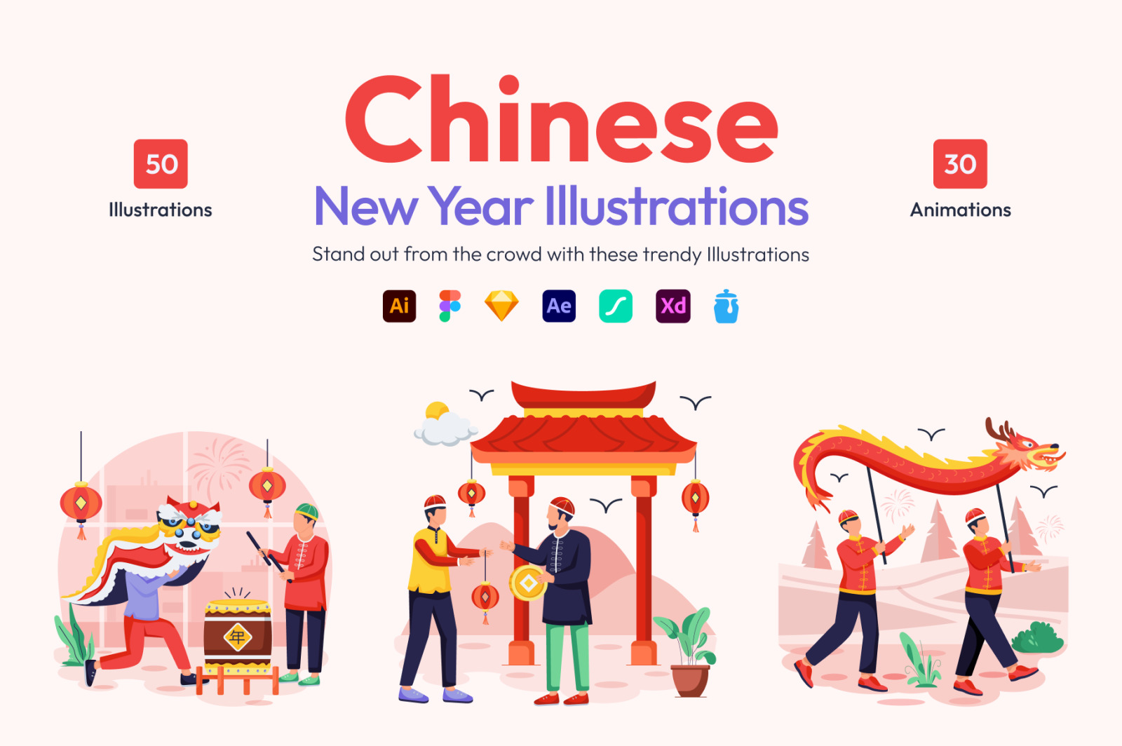Chinese New Year Illustrations Chinese New Year Illustrations