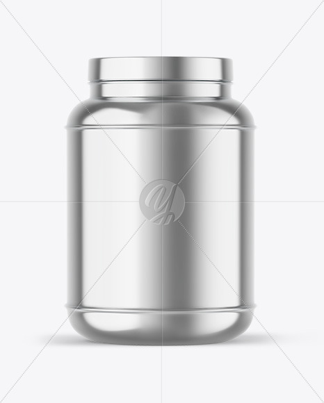 Metallic Protein Jar Mockup