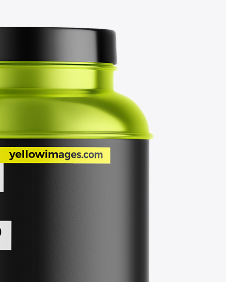 Metallic Protein Jar Mockup