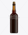 75cl Dark Craft Beer Bottle Mockup / Amber Glass