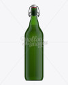 100cl Green Glass Beugel Bottle Mockup