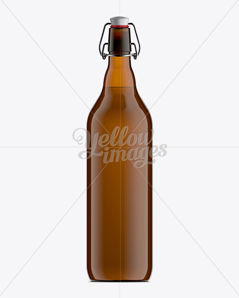 100cl Amber Glass Beugel Bottle Mockup - Free Download Images High