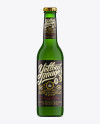 330ml Green Glass Ale Bottle Mockup