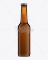 330ml Longneck Bottle Mockup / Amber Glass - Free Download Images High