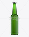 330ml Longneck Bottle Mockup / Emerald Green Glass