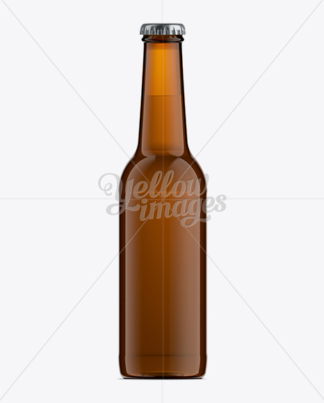 33cl Amber Glass Ale Bottle Mockup - Free Download Images High Quality