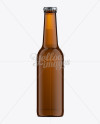 33cl Amber Glass Ale Bottle Mockup