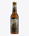 33cl Amber Glass Ale Bottle Mockup