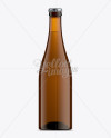 750ml Craft Amber Bottle Mockup