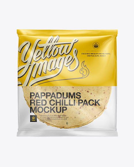 Red Chilli Pappadum Packaging Mockup