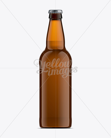 500ml Ale Bottle Mock Up / Amber Glass