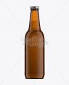 500ml Long-Neck Amber Bottle Mock-up