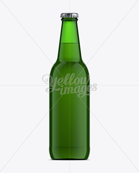 500ml Long-Neck Green Bottle Mock-up - Free Download Images High