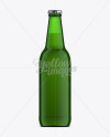 500ml Long-Neck Green Bottle Mock-up