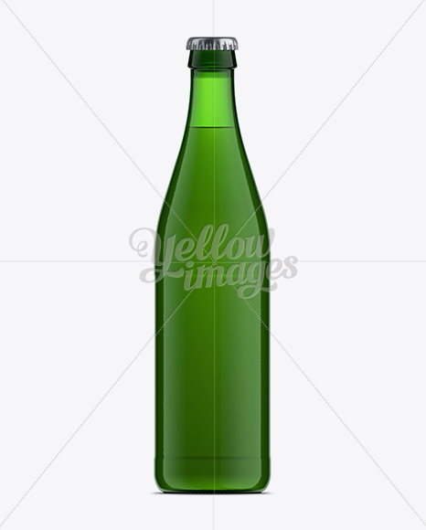 500ml Vichy Green Bottle Mock-up