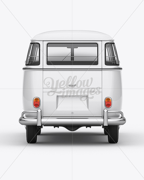 Volkswagen Transporter T1 Mockup Back View