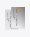 Matte Plastic and Metallic Credit Cards Mockup - Front View