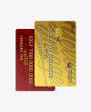 Matte Plastic and Metallic Credit Cards Mockup - Front View