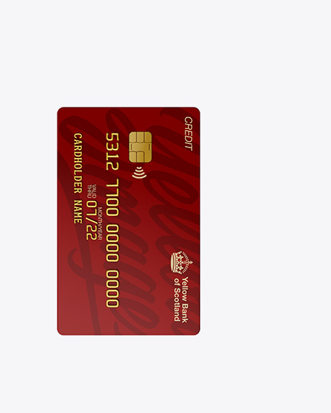 Matte Plastic and Metallic Credit Cards Mockup - Front View