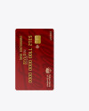 Matte Plastic and Metallic Credit Cards Mockup - Front View