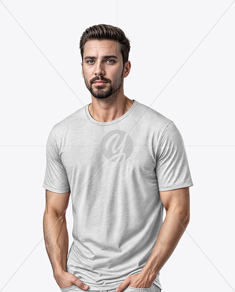 Man in a T-Shirt Mockup