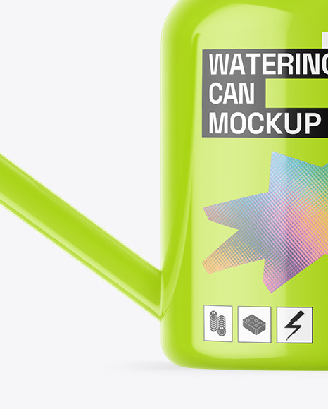 Glossy Watering Can Mockup
