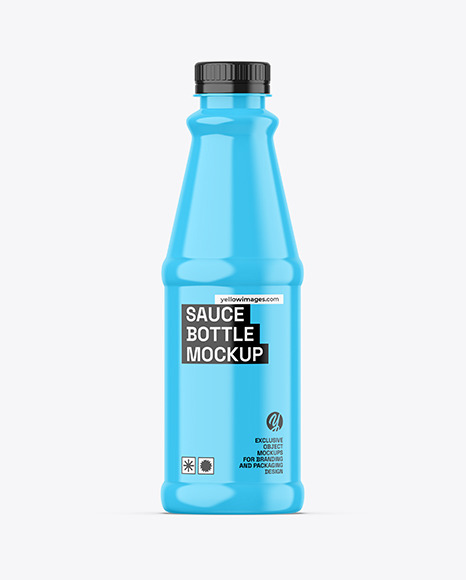 Glossy Sauce Bottle Mockup