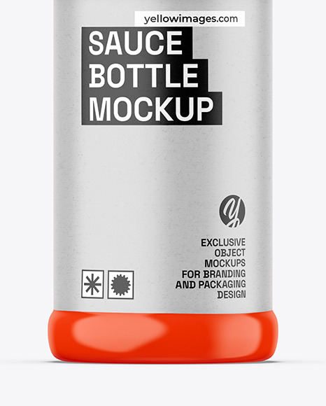 Glossy Sauce Bottle Mockup
