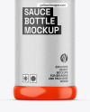 Glossy Sauce Bottle Mockup