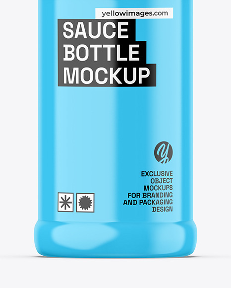 Glossy Sauce Bottle Mockup