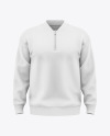 Men’s Zip Sweatshirt Mockup - Front View