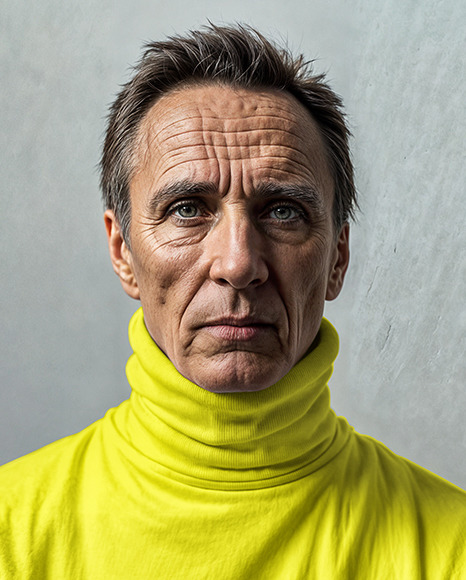 A Man Wearing a Turtleneck Mockup