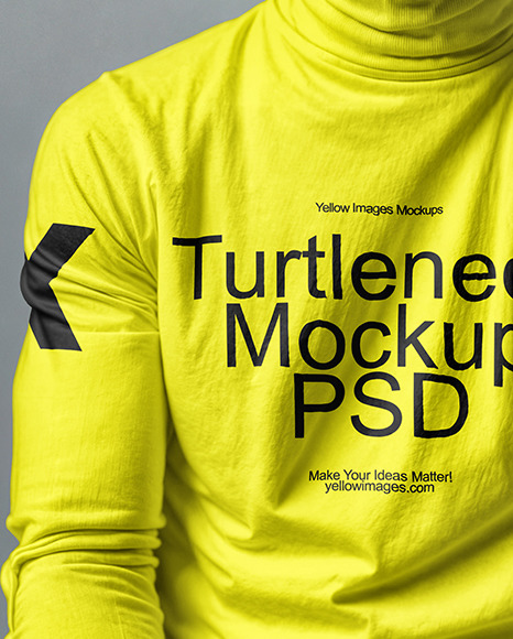A Man Wearing a Turtleneck Mockup