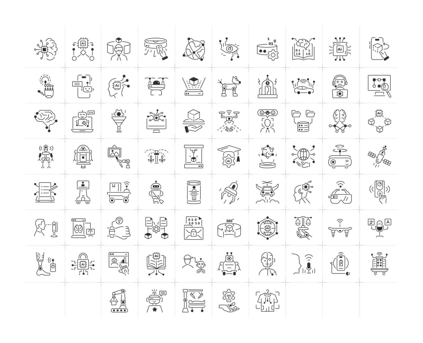 Artificial Intelligence Icons Artificial Intelligence Icons
