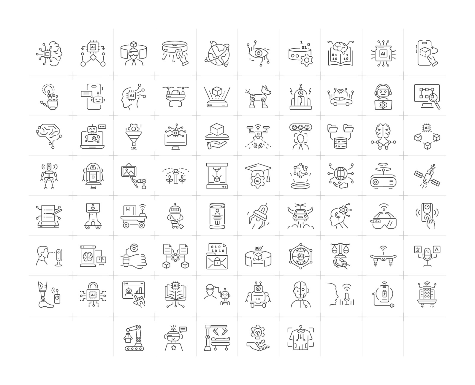 Artificial Intelligence Icons Artificial Intelligence Icons