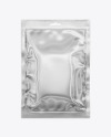 Glossy Metallic Sachet Mockup