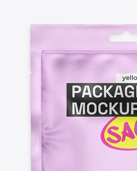 Matte Metallic Sachet Mockup