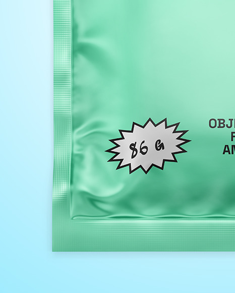 Matte Metallic Sachet Mockup