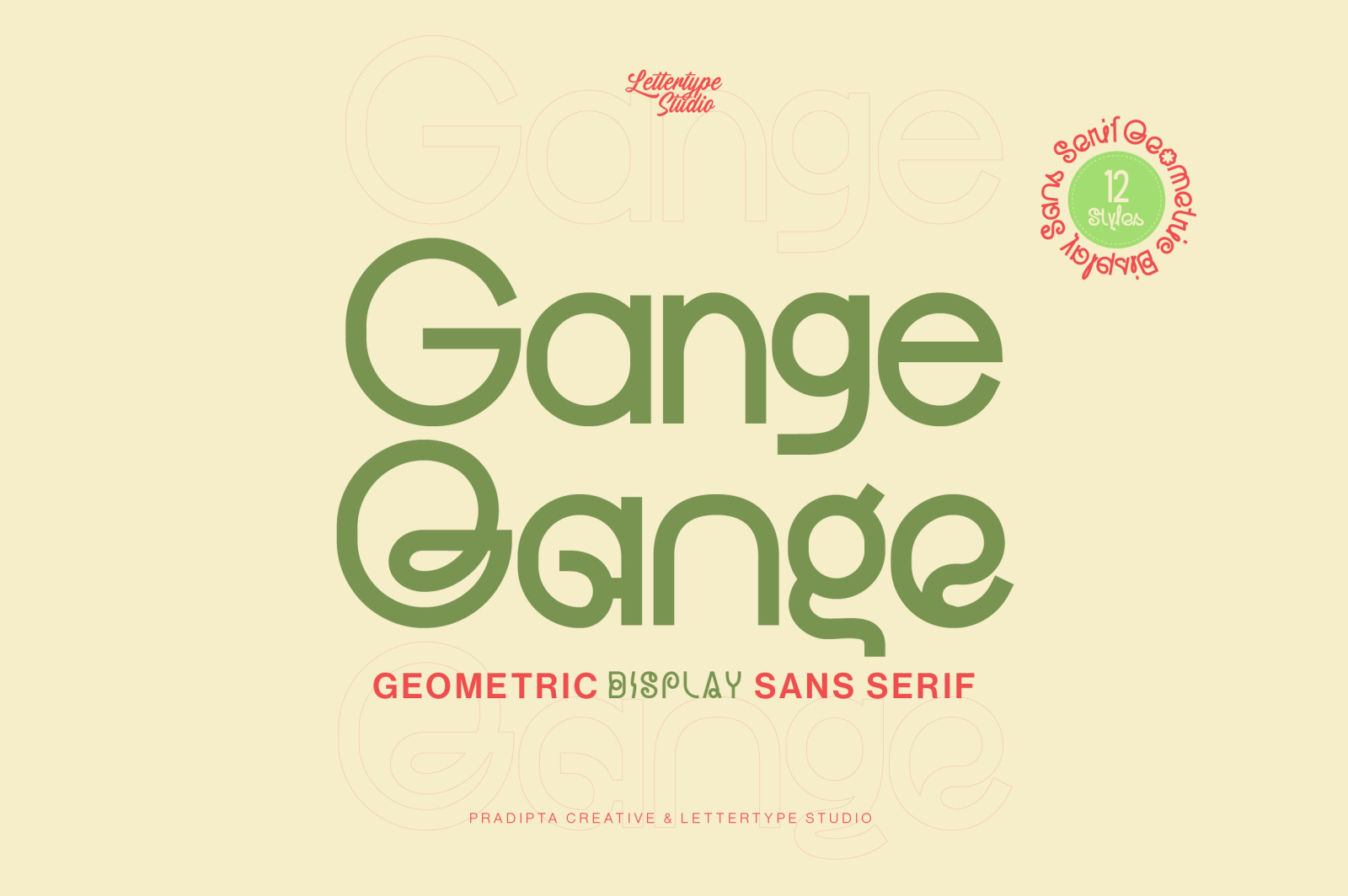 Gange | Geometric Display Sans Serif
