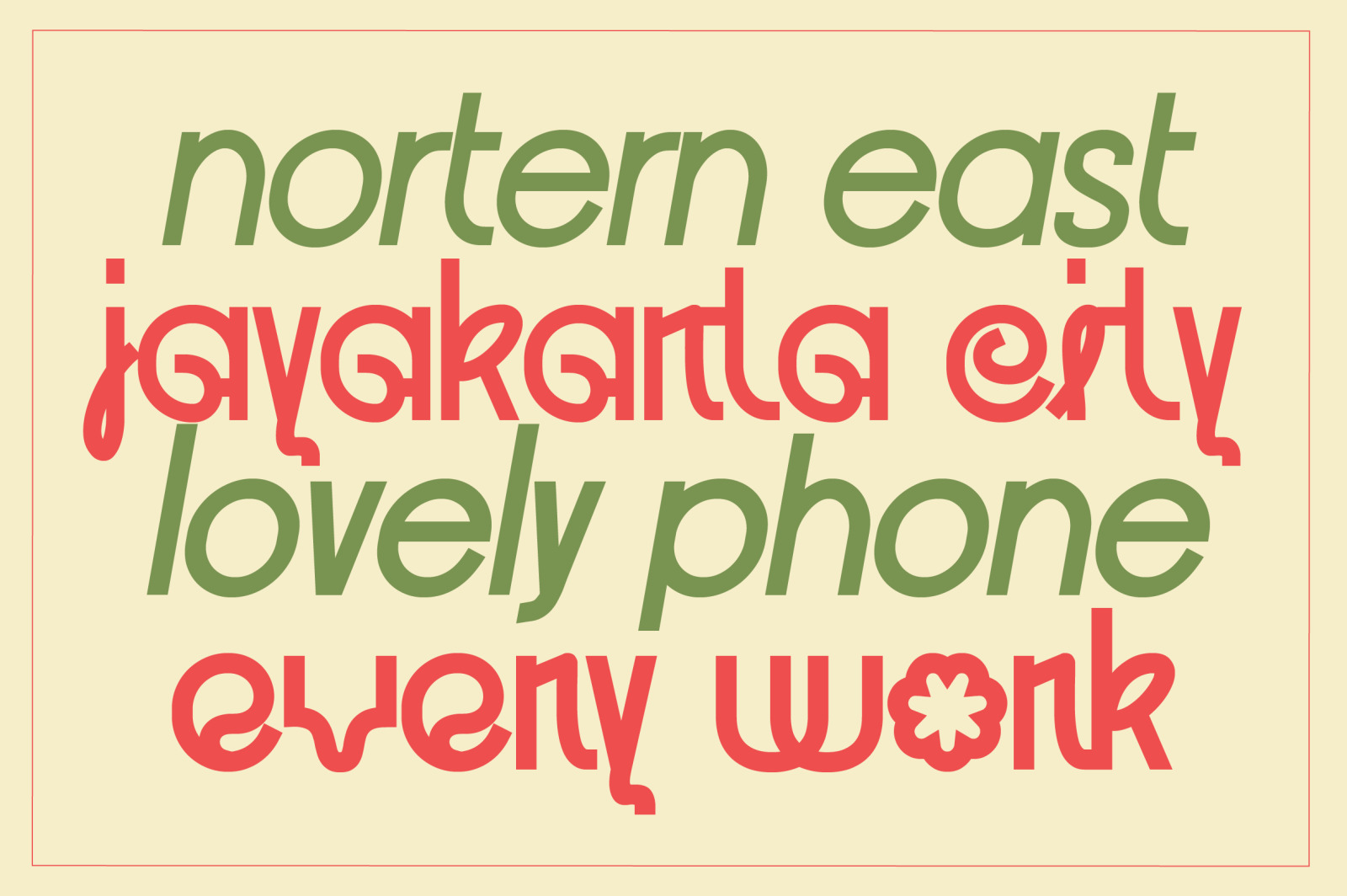 Gange | Geometric Display Sans Serif