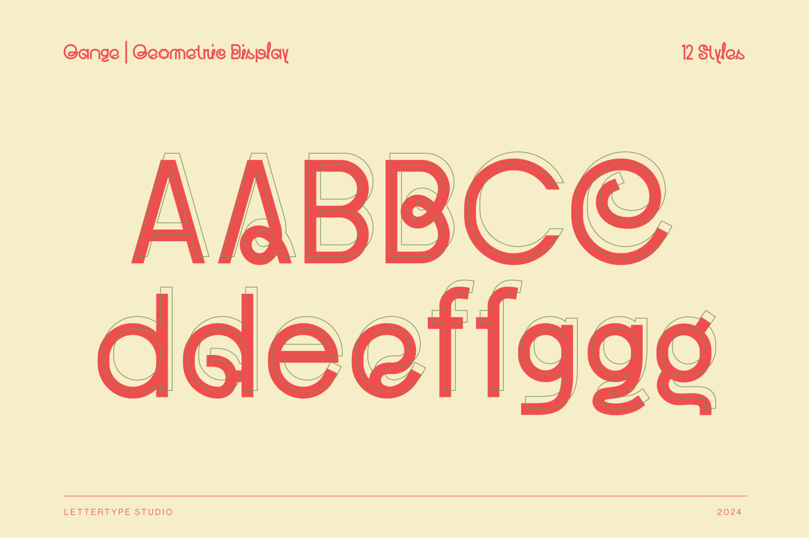 Gange | Geometric Display Sans Serif