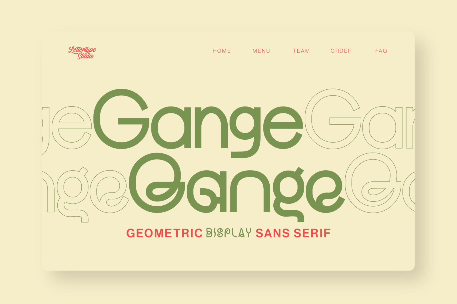 Gange | Geometric Display Sans Serif