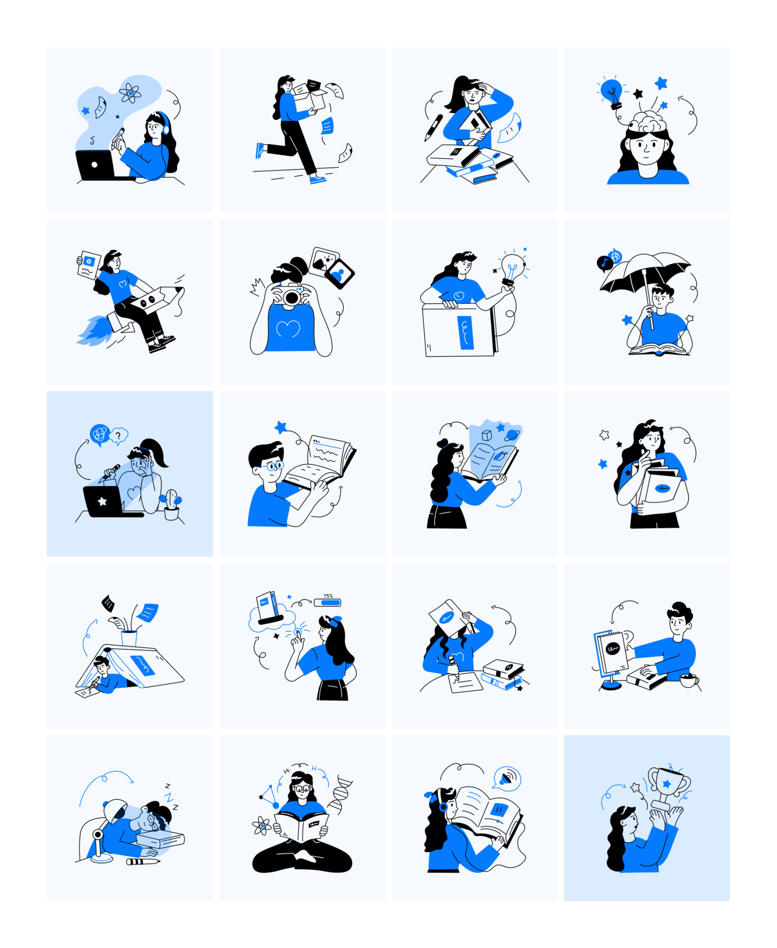 Animated Reading Mini Illustrations Animated Reading Mini Illustrations