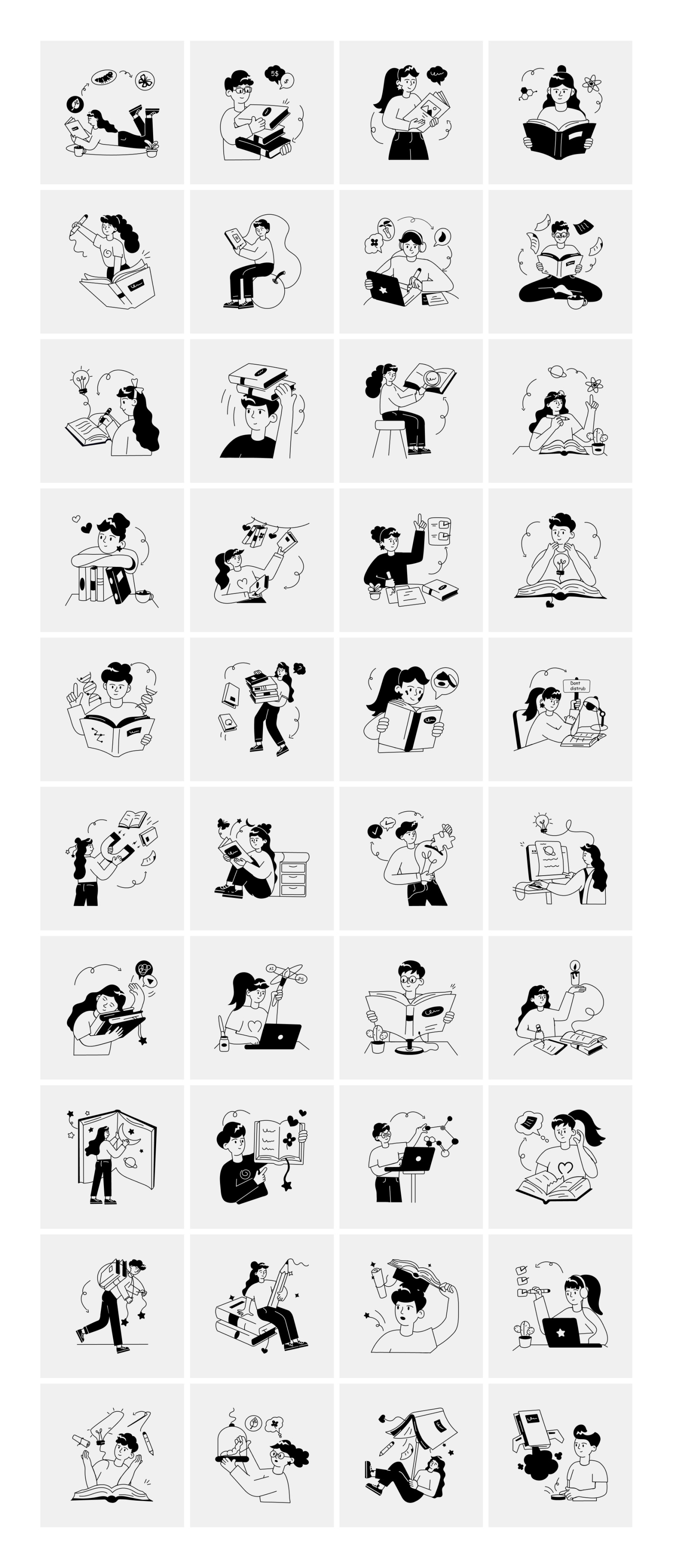 Animated Reading Mini Illustrations Animated Reading Mini Illustrations