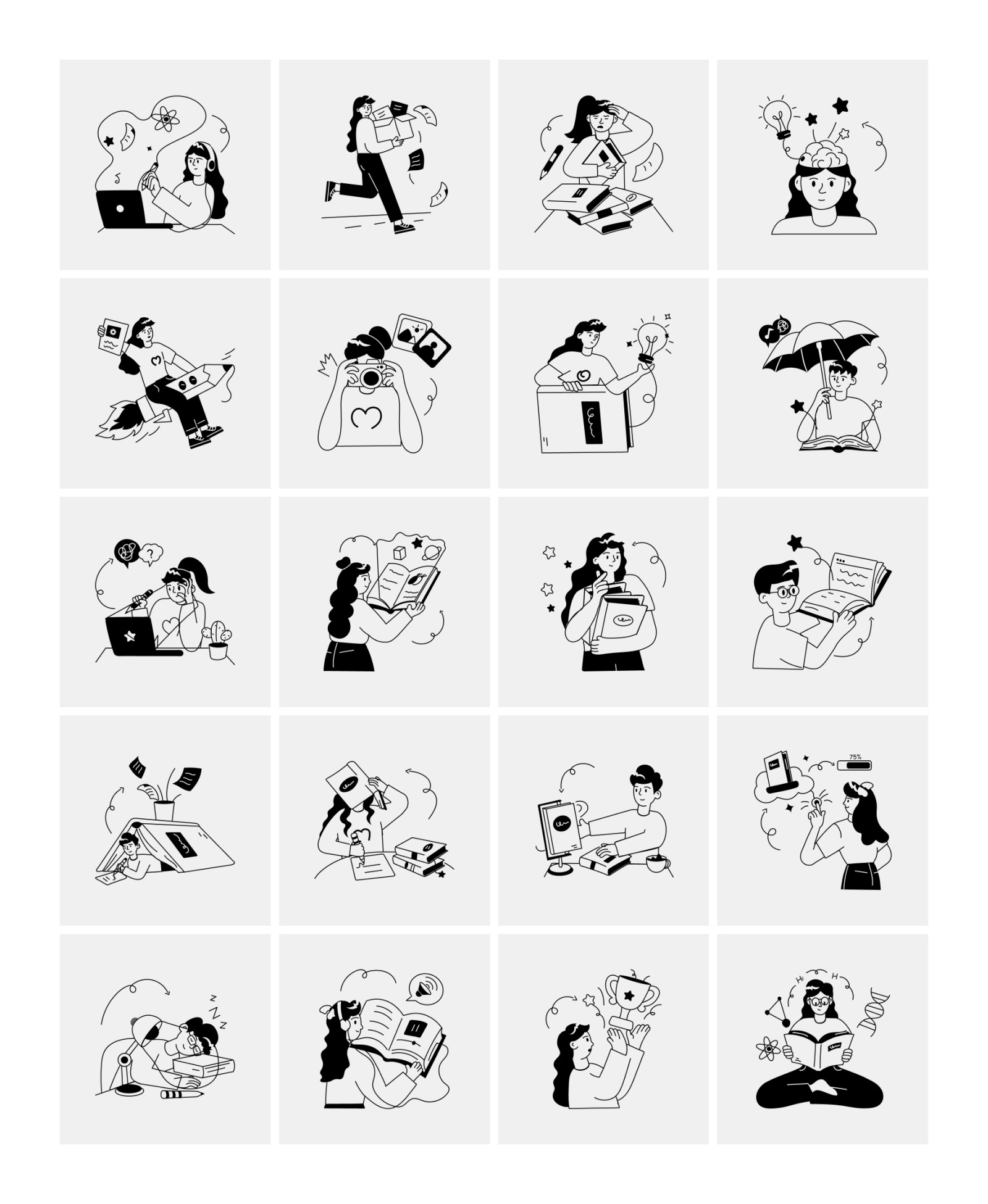 Animated Reading Mini Illustrations Animated Reading Mini Illustrations