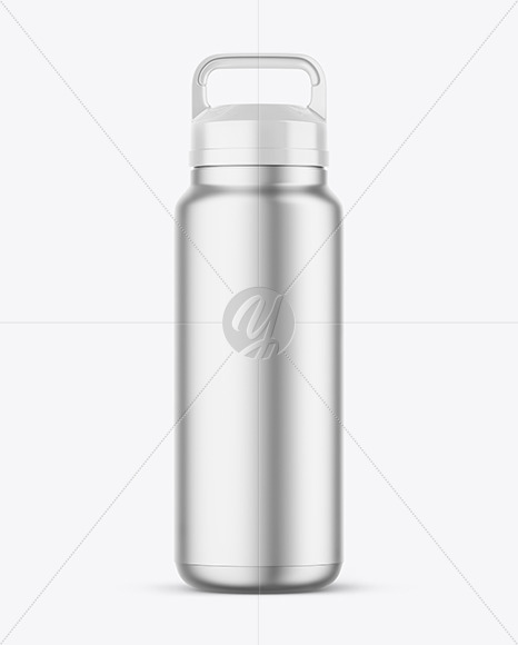 Metallic Thermo Bottle Mockup