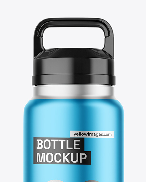 Metallic Thermo Bottle Mockup