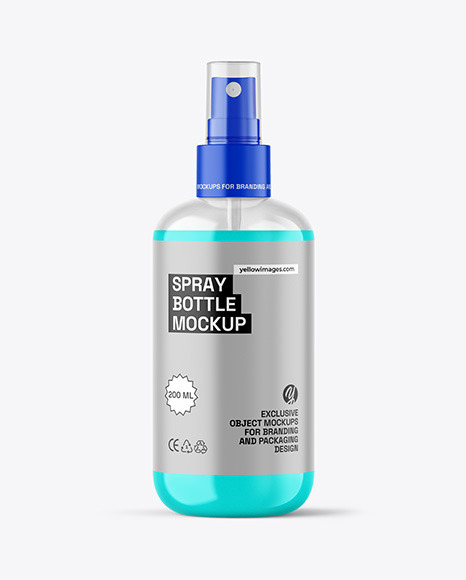 Clear Spray Bottle Mockup