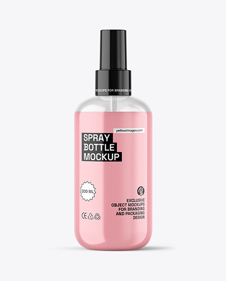 Clear Spray Bottle Mockup