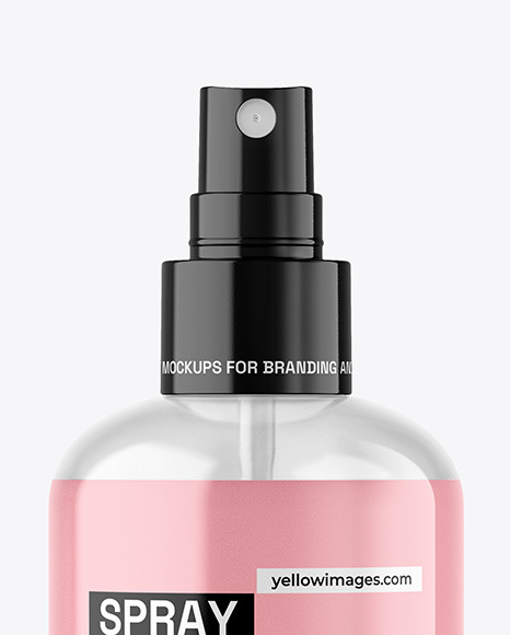 Clear Spray Bottle Mockup